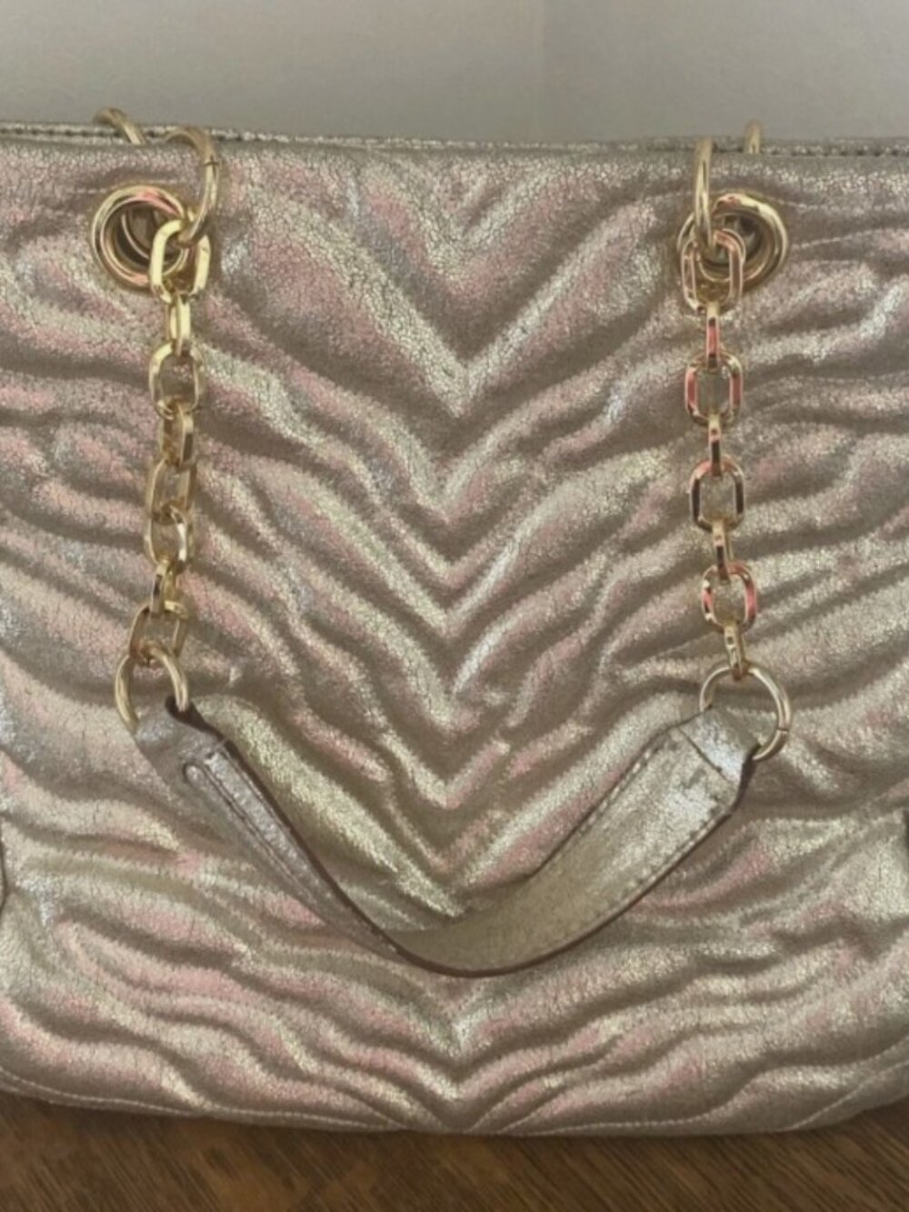 Antonio Melani Purse Gold Kamilla Double Strap Chain